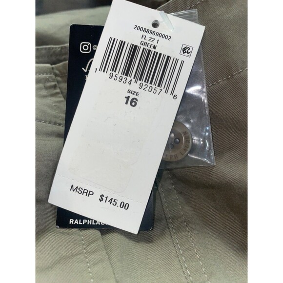 Lauren Ralph Lauren Women's Size 16 Pleated Cargo Pant NWT Micro Sanded Twill - Picture 11 of 11